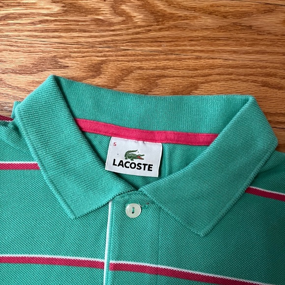 Turquoise Lacoste polo size - 5 - Picture 3 of 3